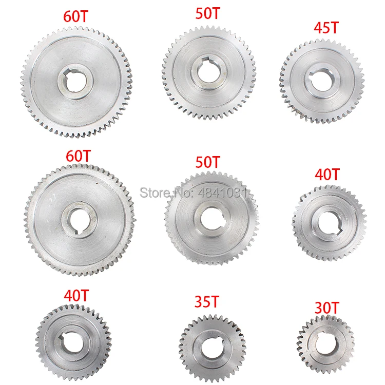 9pcs 0618 Mini Lathe Metal Metric Exchange Gears Lathe Gears Metal Cutting Machine Gears CJ0618-341B Lathe Gears