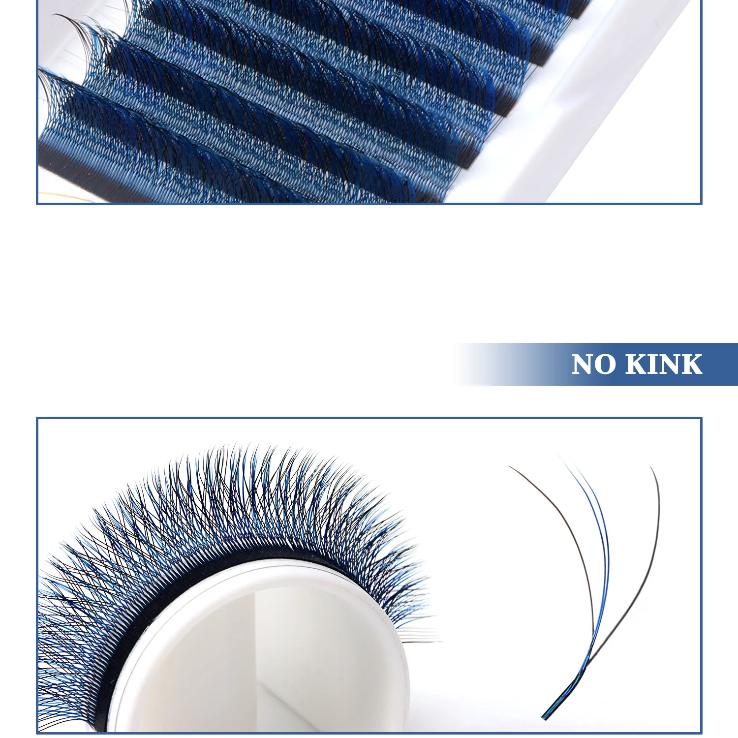 Befer Beauty Lila Rosa Blau Farbige 3D W Wimpernverlängerung 8-13mm Grün Bunte Wimpernverlängerung Professionelles Wimpernzubehör – Detail 9