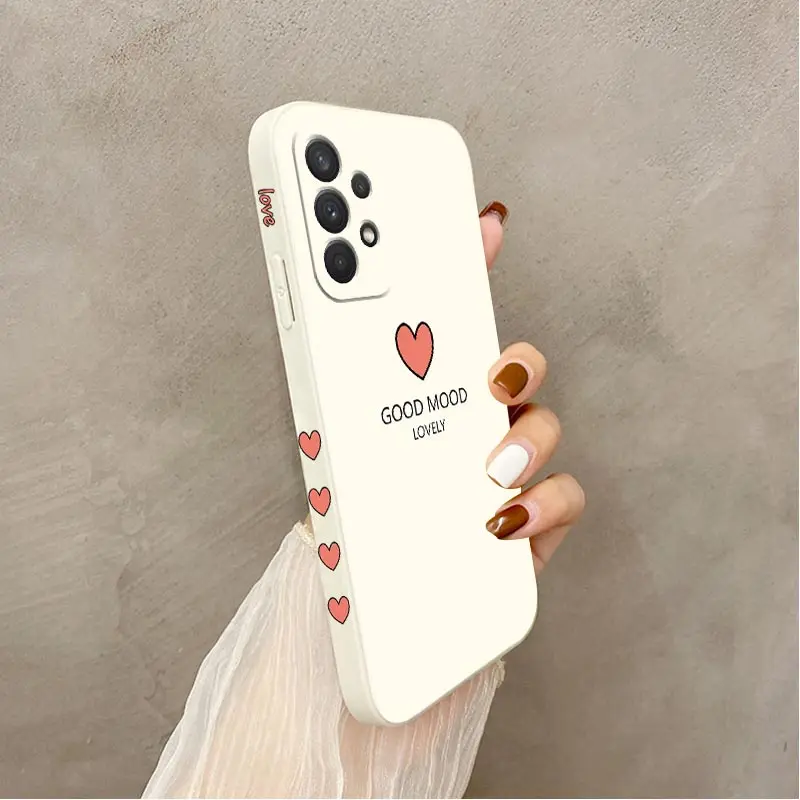 Good Mood Silicone Phone Case For Samsung Galaxy A54 A34 A24 A73 A53 A52 A52S A04S A04E A72 Cover