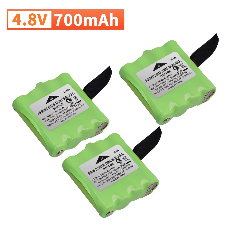 NI-MH 700MAH 4.8V بطارية قابلة للشحن لميدلاند BATT6R BATT-6R راديو بطارية حزمة 1-2 قطعة