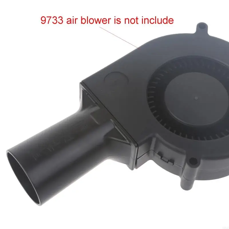 A9LF Universal 38mm Diameter Air Ducting Tubes for 12V 24V 5V 9733 Cooking Air Blower Cooling Fan 97x97x33mm BBQ Fan