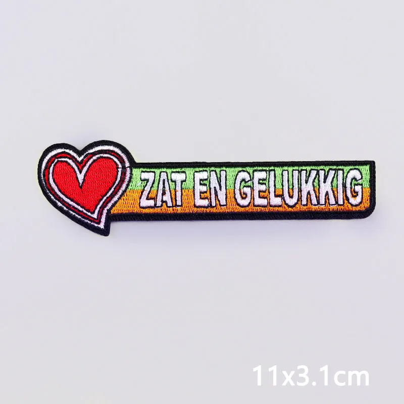 Nederland Kruikenstad embleem geborduurde patches op kleding Nederland carnaval stoffen opstrijkbare patches voor kledingstickers