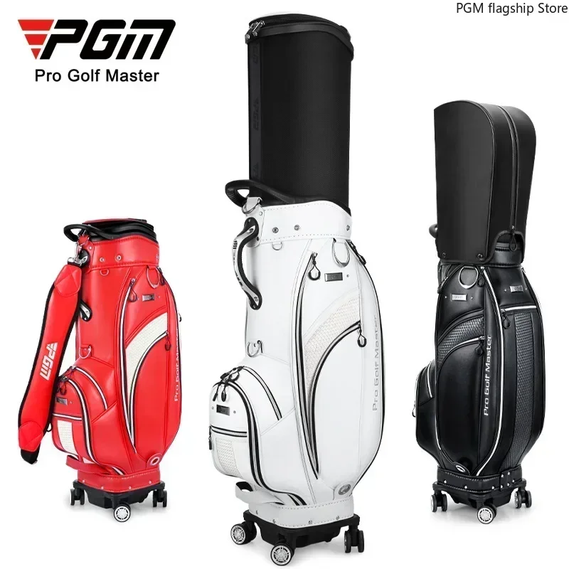 

PGM Women's Golf Bag Microfiber Waterproof Standard Bag Portable 4 Spinner Wheels Travel Club Bags Rain Cover QB136