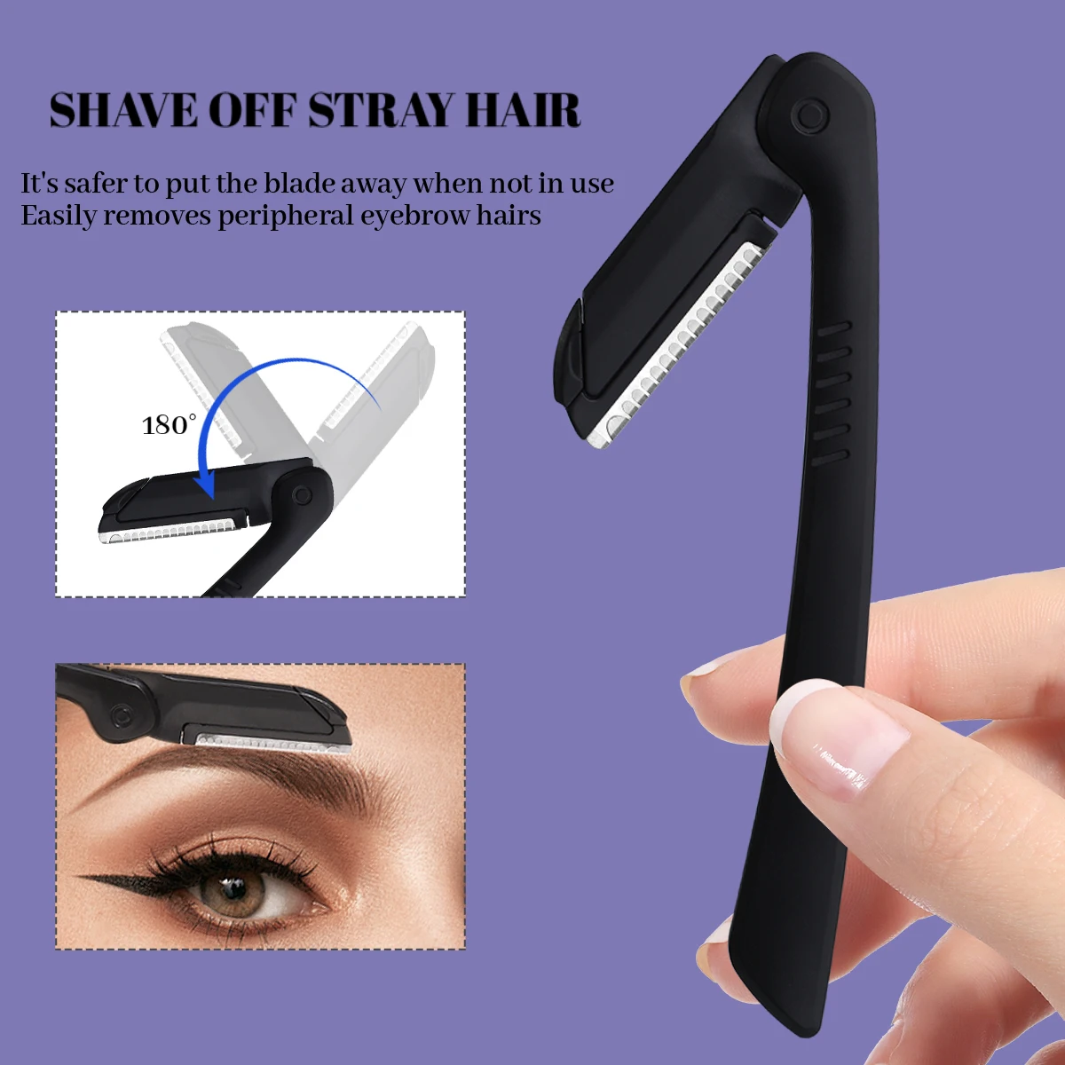 4/5/7/8-teiliges Wimpern-Werkzeug-Set, Augenbrauen-Trimmer aus Edelstahl, Augenbrauen-Trimmer und Haarentferner, geeignet für Männer und Frauen. – Detail 5