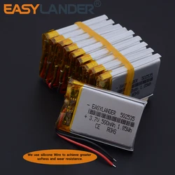 Silicone Wires 3.7V 500mAh 502535 Rechargeable Li Polymer Li-ion Battery For Bluetooth Headset MP3 Player Toys 502436