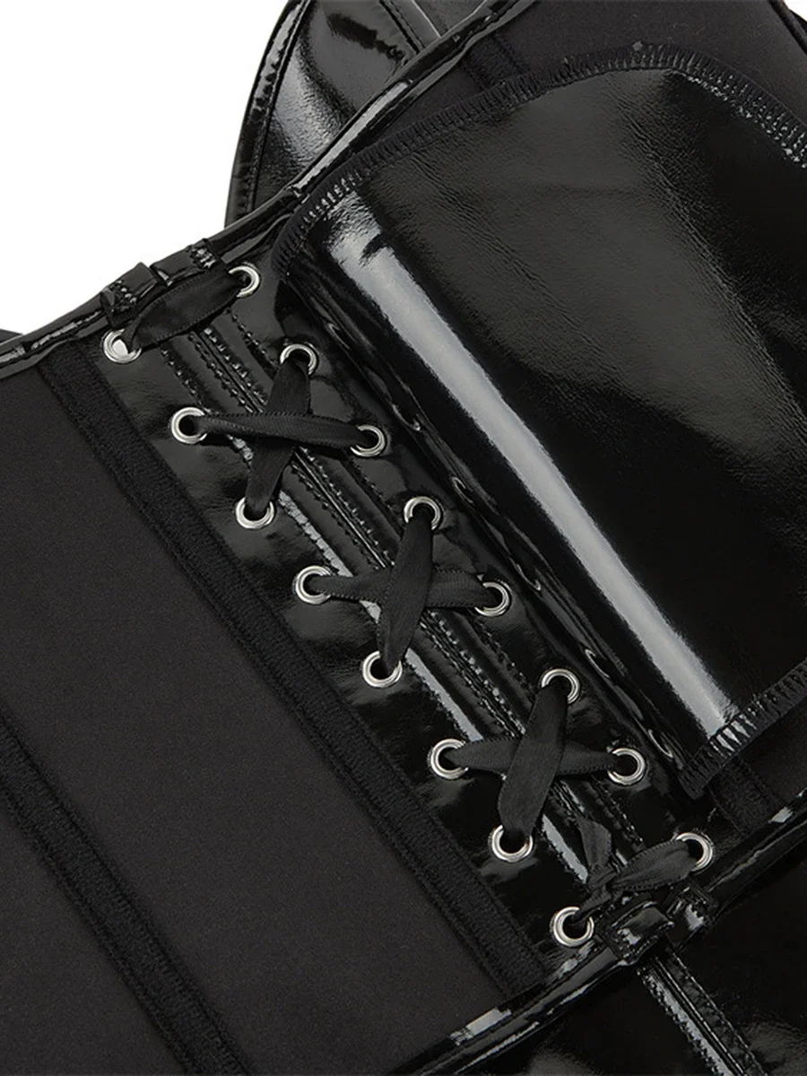 المرأة بو الجلود بوستير عودة جلد متابعة الأسماك الجوفاء مشد منحني هملين المحاصيل تانك القمم #5