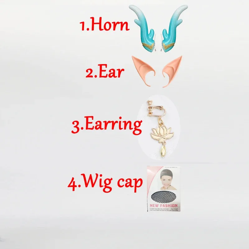 NewDan Heng Cosplay Wig Game Honkai Star Rail Imbibitor Lunae Gradient Cosplay Wig Anime Wigs Heat Resistant Synthetic Danheng W