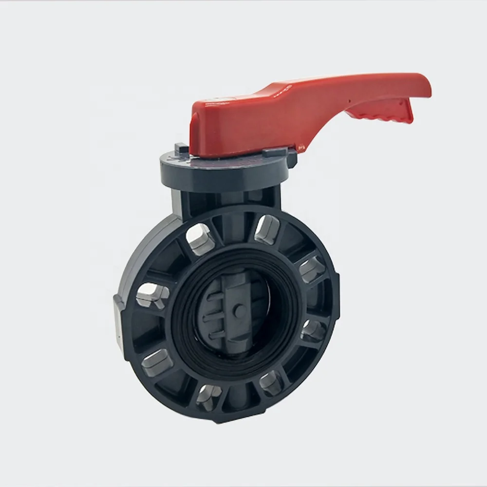 Válvula borboleta de plástico PVC com flange (inclui parafuso inoxidável)