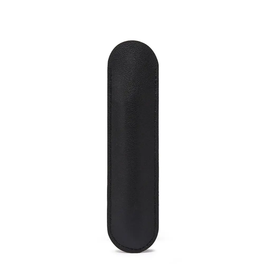 Pencil Protection Cover PU Leather Leather Pen Bag Half Open Soft Pen Protective Bag Vintage Handmade Pen Sleeve Pouch Student