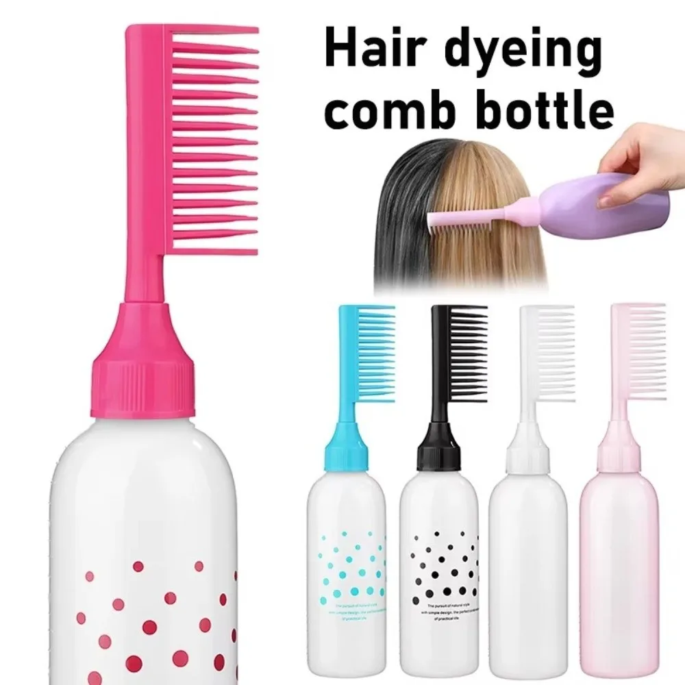 New Refillable Hair Dye Bottle Large Capacity with Comb Hair Dye Styling Tools Shampoo Brush Perming Solution Bottle