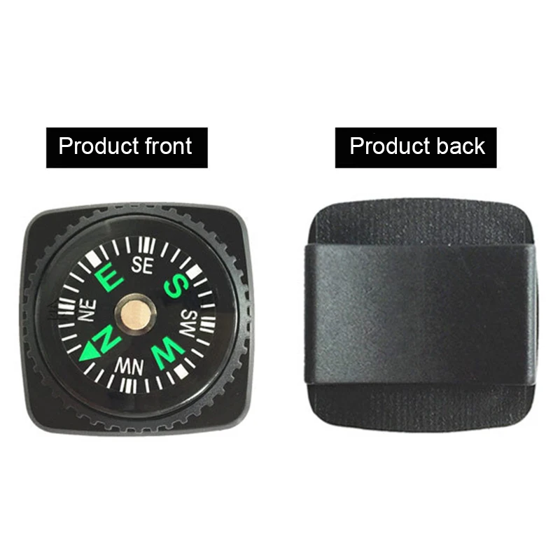 Mini Wristband Compass Portable Detachable Compass Outdoor Camping Hiking Travel Emergency Survival Navigation Tool 1PC