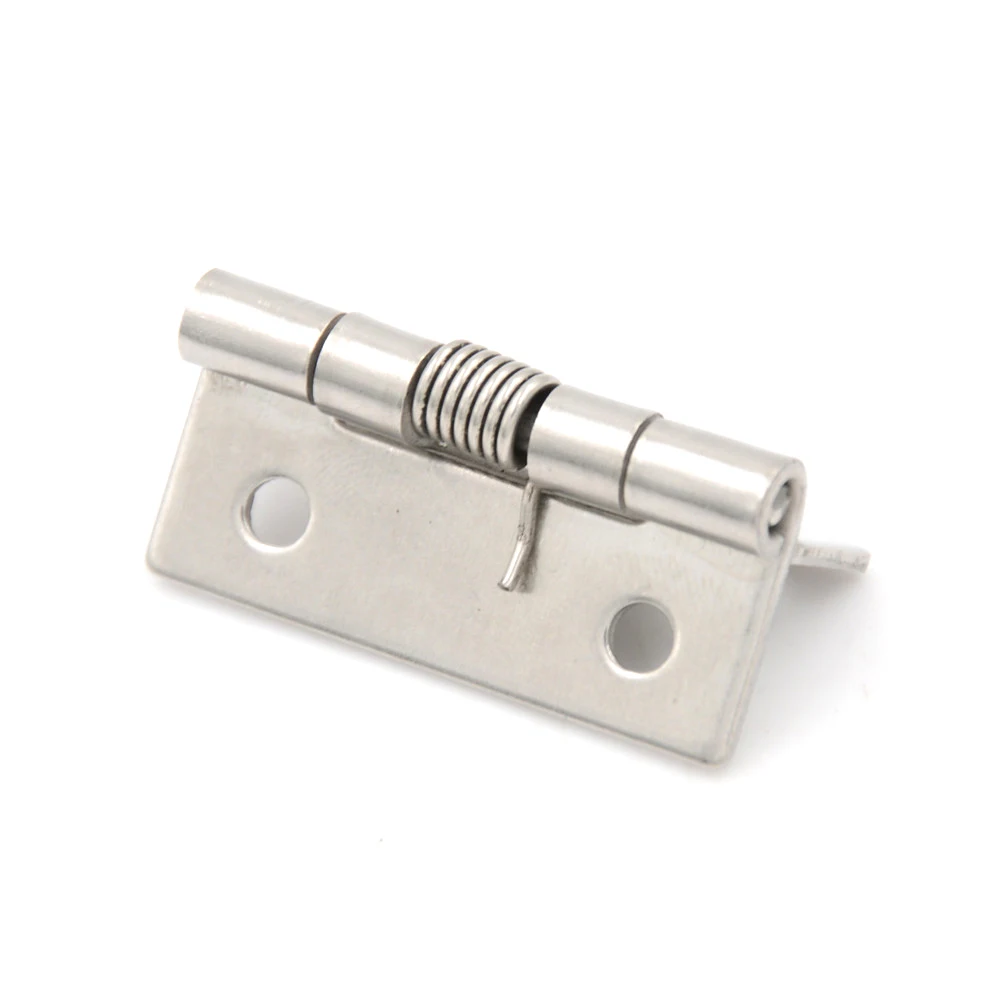 1PCS 2 Inch Long Stainless Steel Self-Closing Corner Spring Draw Door Hinge
