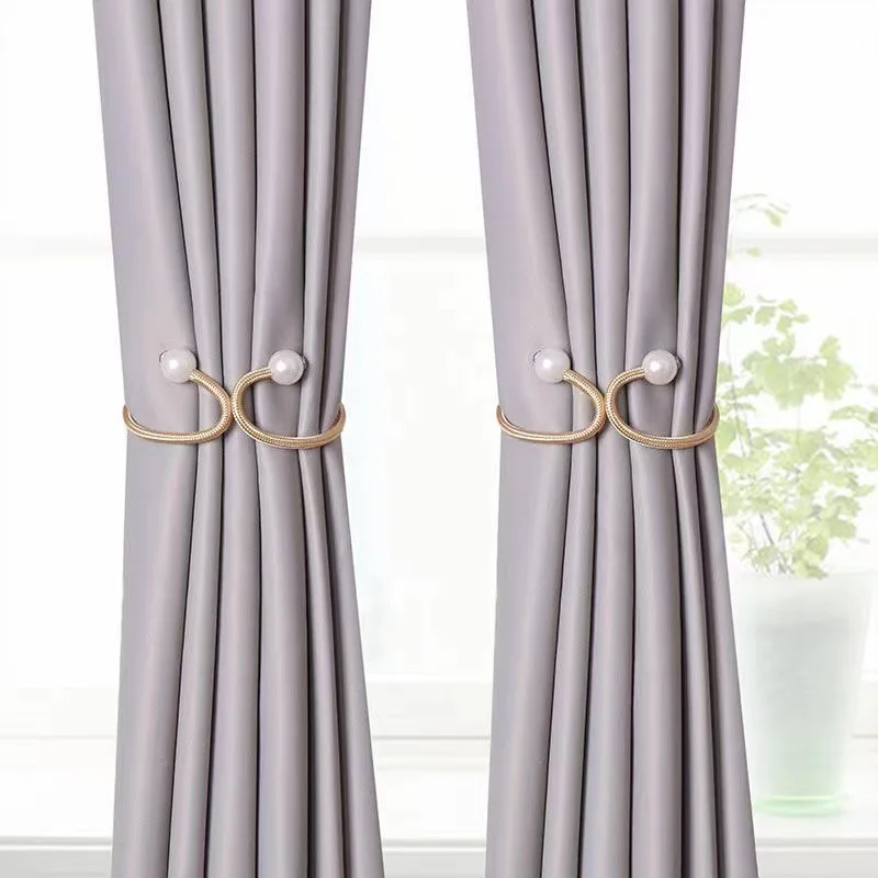 

Modern Minimalist Style Any Shape Strong Curtain Binding Rope Pearl Weaving Twist Rope 1/2PCS