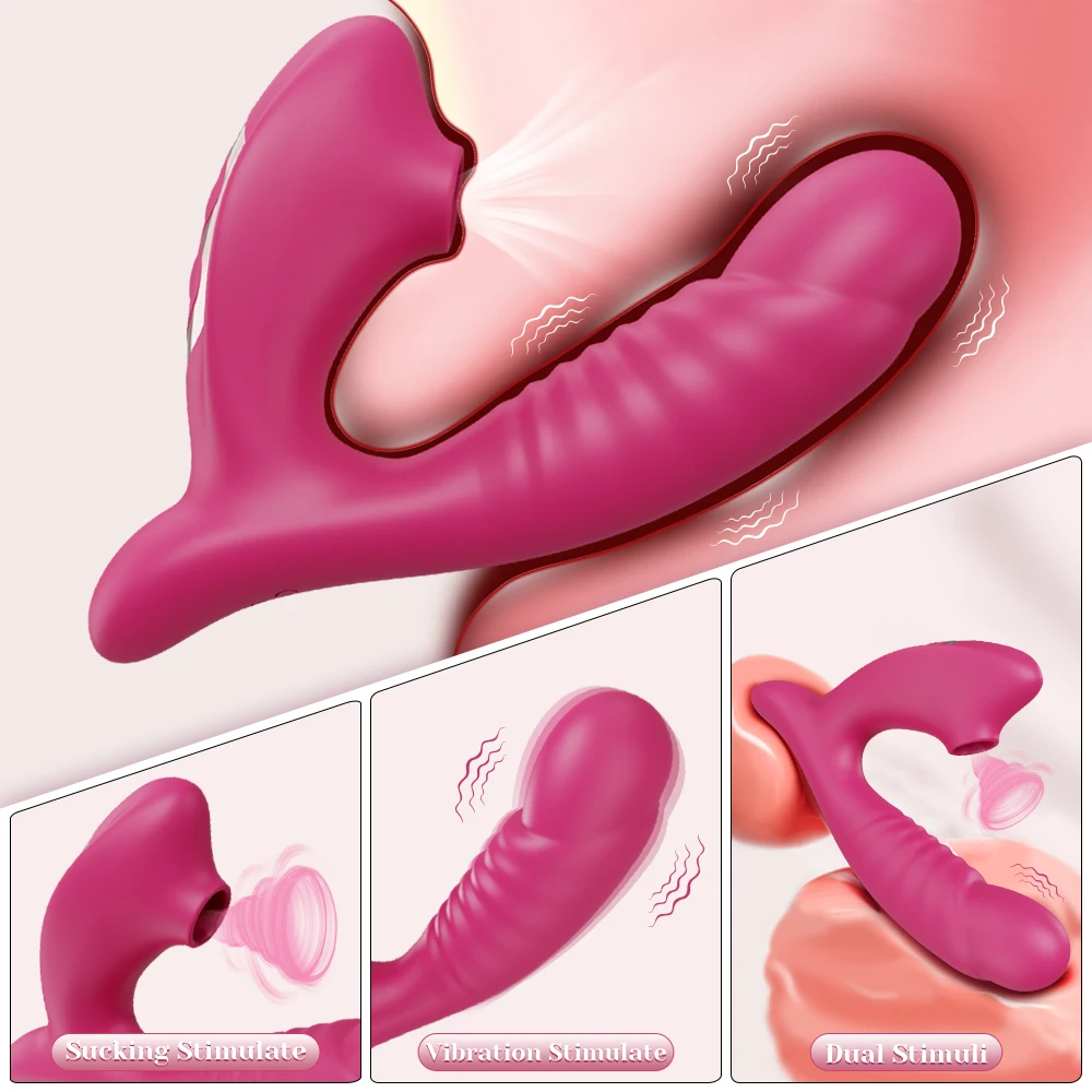 2in1 Powerful Sex Toys Dildo Sucking Vibrator for Women G-Spot Clitoris Vacuum Stimulator Female Masturbation Dildos Sexmachine