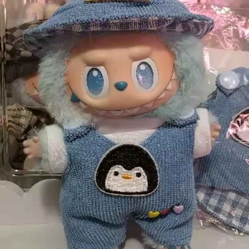 ل 15-17 سنتيمتر Labubu v1v2 الزي اكسسوارات قبعة صغيرة وزرة مجموعة الديكور ملابس صغيرة لعب الأطفال هدية عيد ميلاد #3