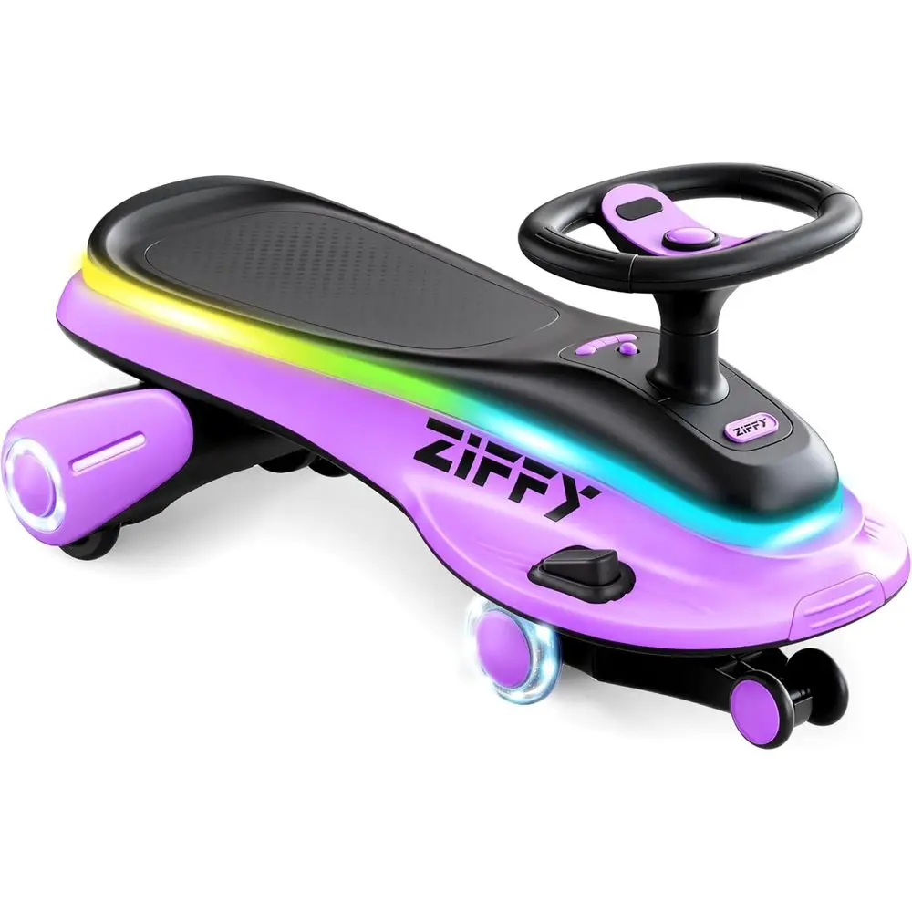 6V 5.5A 電動ウィグルカー、ペダル付き、ライトアップ、充電式バッテリー、2-in-1 スイングカー、2スピード乗用玩具、転倒防止