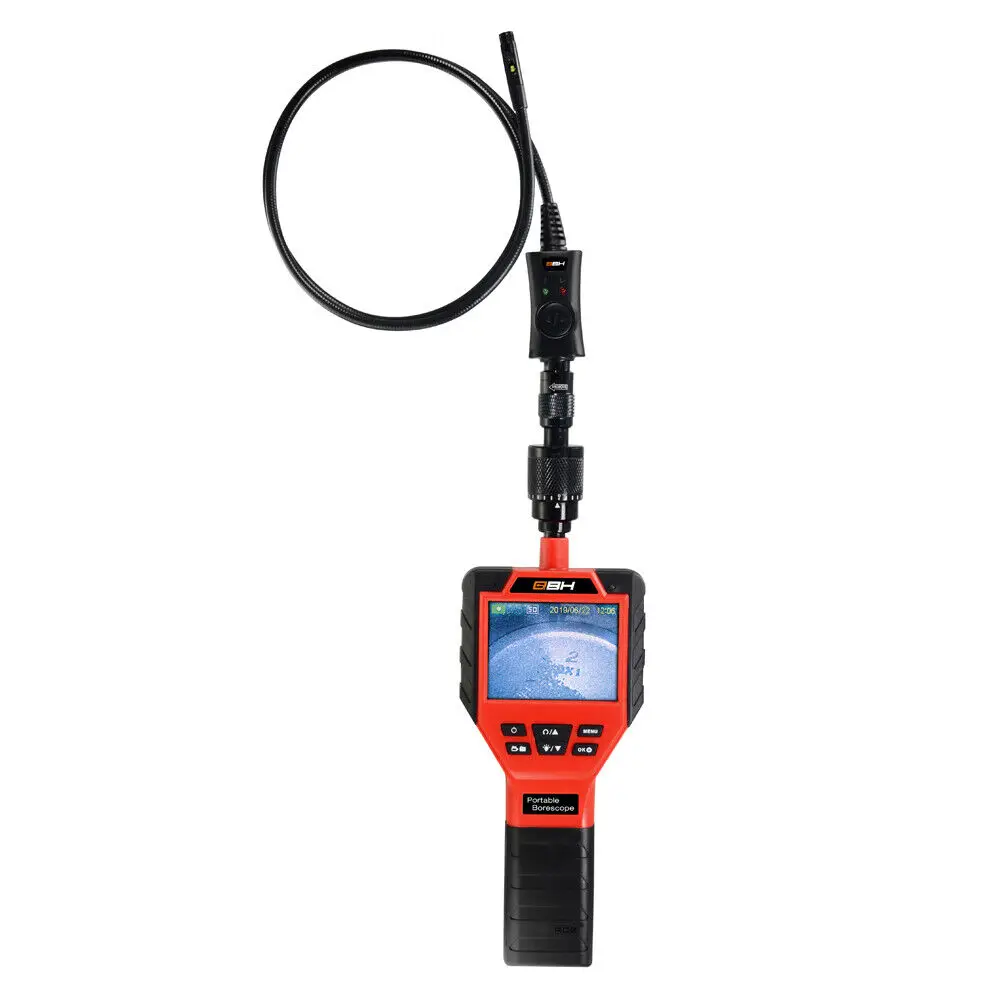 Dual Lens Snake Tube Sewer Borescope Automotive Inspection Pipeline Inspection