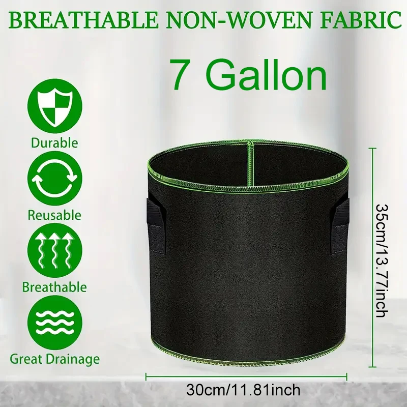 

Felt Plant Grow Bags Non-Woven Fabric Grow Pots Strawberry Vegetables Planting Pots Flower Planting Home Garden Planting Bag