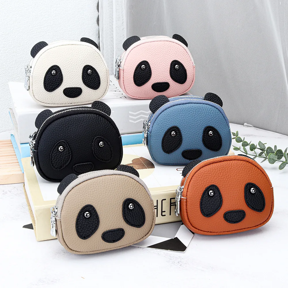 Women's Genuine Leather Mini Coin Purse Zipper Compact New Design 2024 Fashionable Niche Design for Small Change Purses Wallet