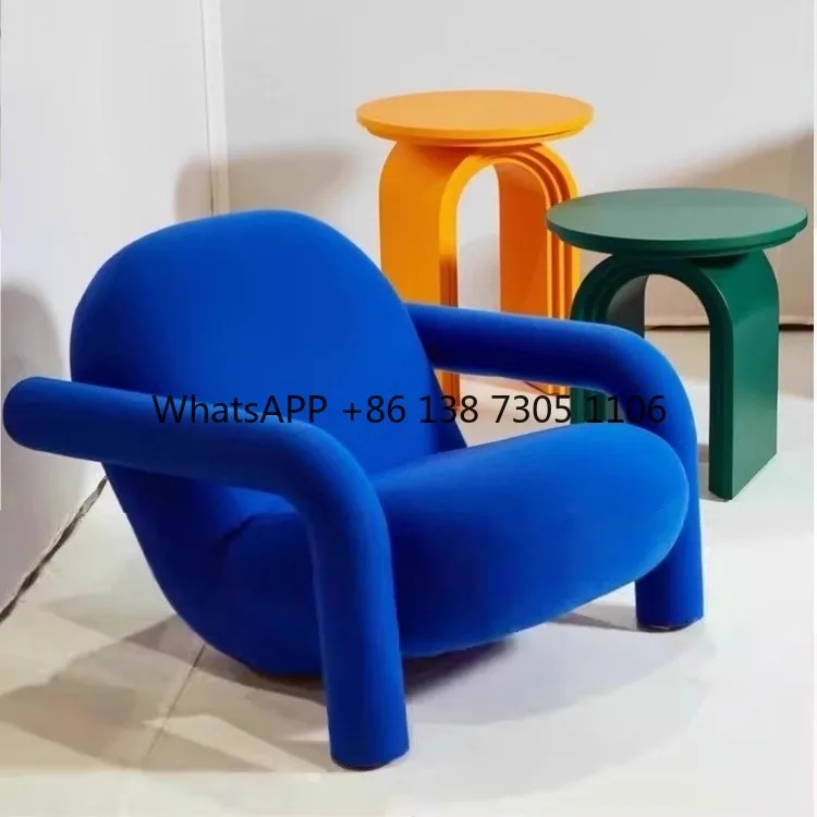 

Nordic Medieval Casual Sofa Dopamine Minimalist Cream Style Single Chair Living Room Bedroom Balcony Armchair