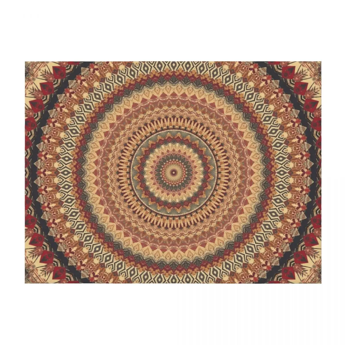 

Earth Mandala 3 Throw Blanket Soft Beds Sleeping Bag Bed linens Luxury Designer Blankets