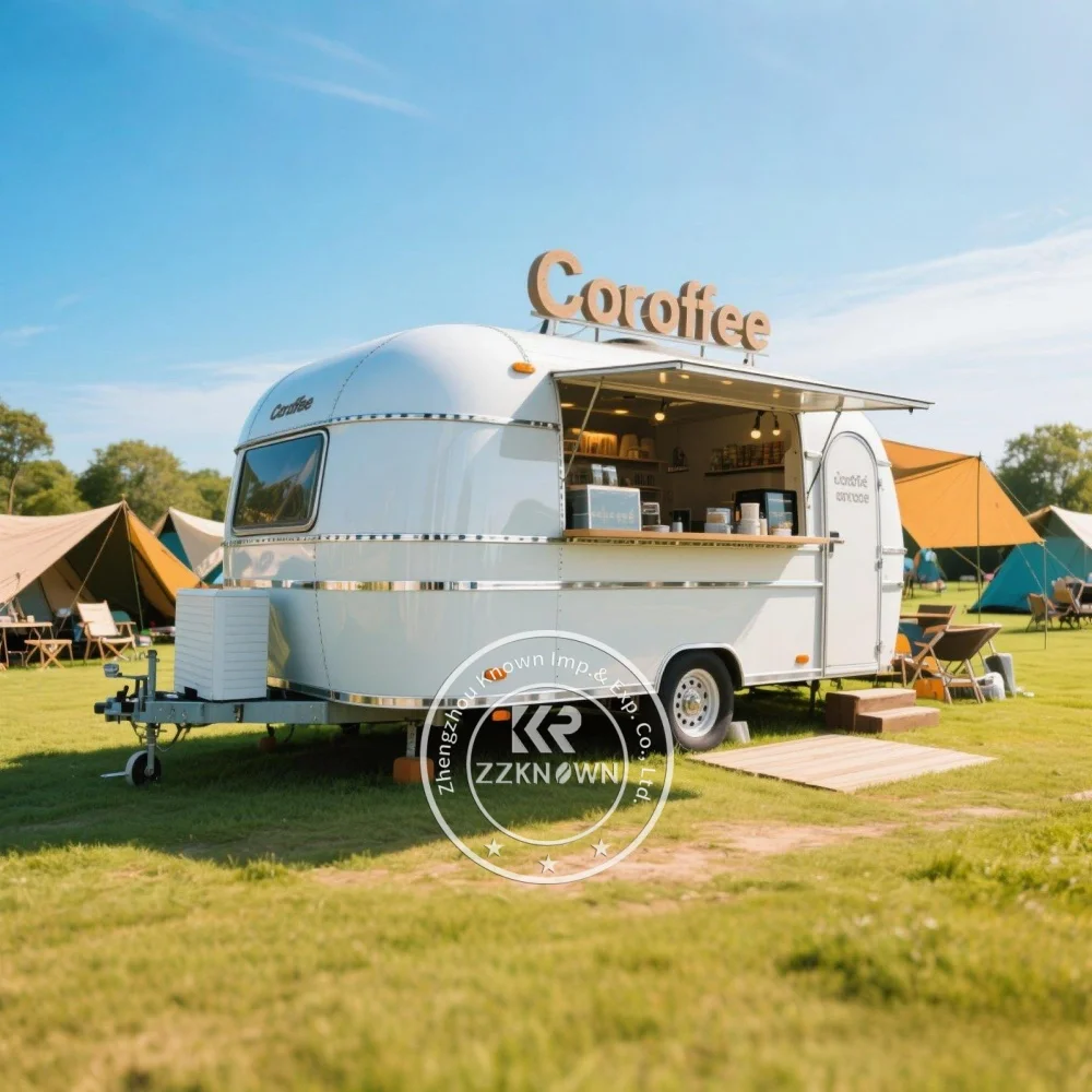 

Hot Sale Stainless Steel Food Truck Outdoor Street Ice Cream Food Trailer Mobile Kitchen Concession Trailer
