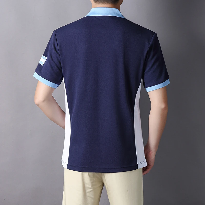 Herren-Poloshirt Argentinien Reisender Baumwolle Stickerei Farbige Nähte Klassisches Modedesign Original-Design Reine Baumwolle Hohe Qualität – Detail 8