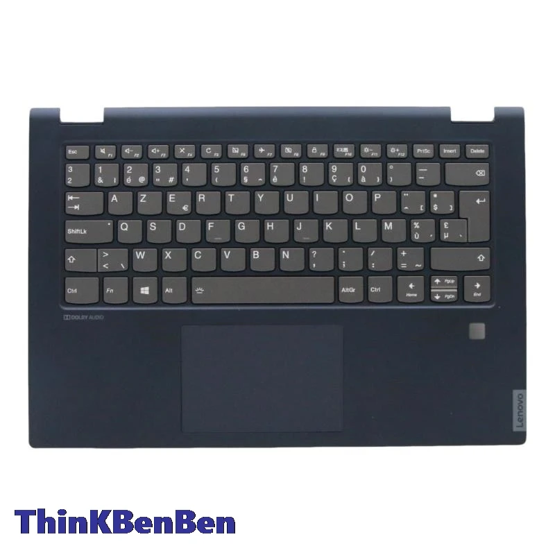 

BE Belgian Backlit Keyboard With Blue PL Upper Case Palmrest Shell FPR Hole Cover For Lenovo Flex C340 14 IWL API IML 5CB0U42258