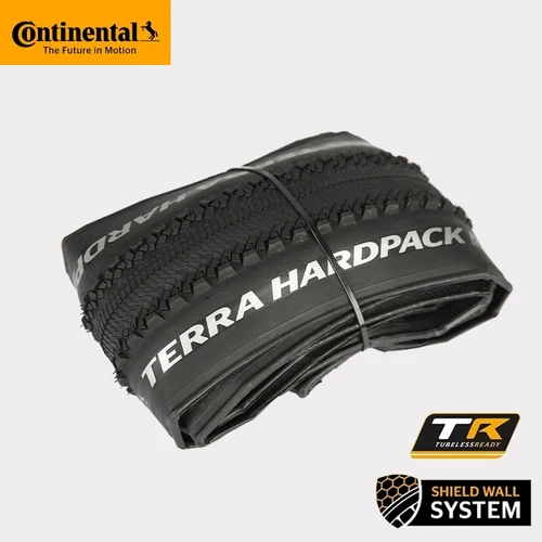 Imagen 1 del producto Neumático Continental Terra Hardpack 27.5/29x2.0 Tubeless Ready Plegable para Gravel, MTB, Ciclocross, con Huella Ancha y Banda de Rodadura Central Plana