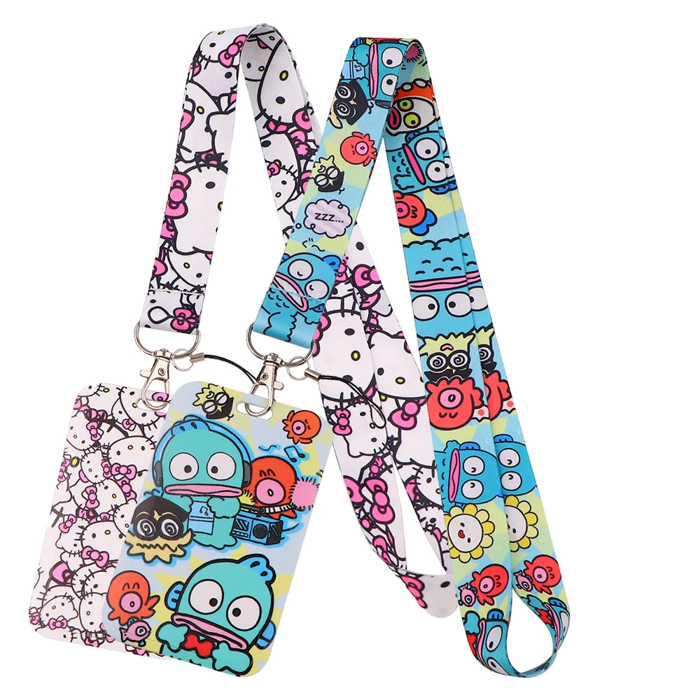 

Cute Cartoon Cat Lanyard For Keys Chain Credit Card Cover Pass Mobile Phone Charm Straps ID Badge Holder Key Accessories