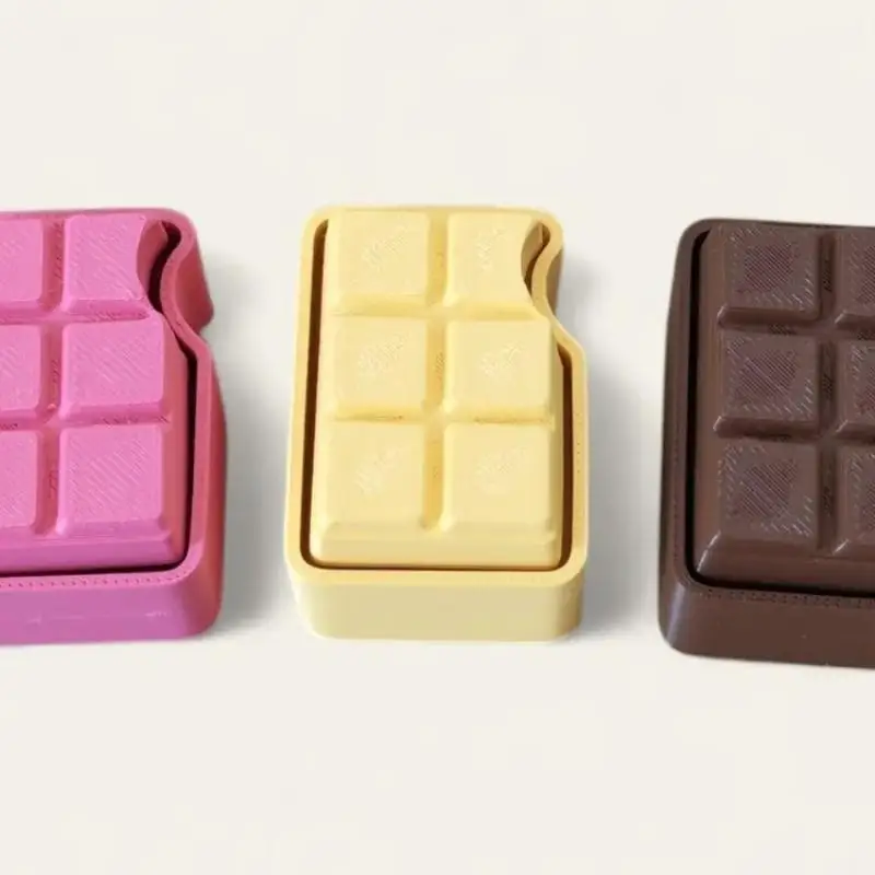 Schokoladenförmiger Fidget-Slider-Schlüsselanhänger zur Stresslinderung, niedliches farbenfrohes Design für den täglichen Gebrauch, Geburtstagsgeschenke, Entspannung im Büro – Detail 4