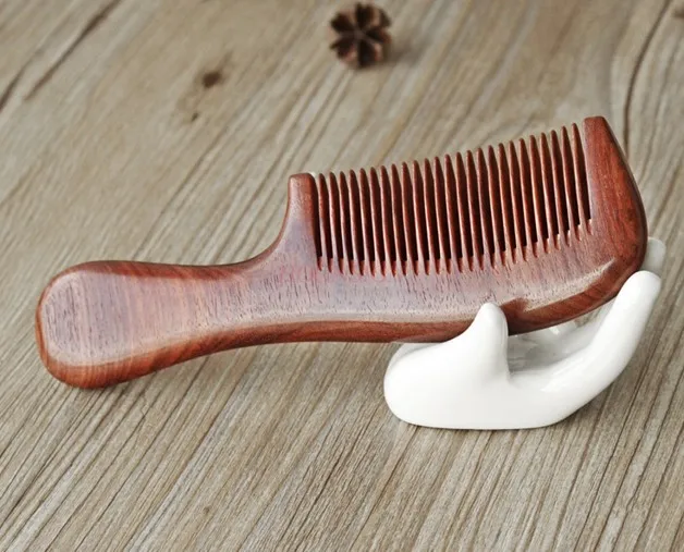 

Sandalwood comb with natural grain and smooth hair, blood sandalwood comb, whole wood handle, wooden comb