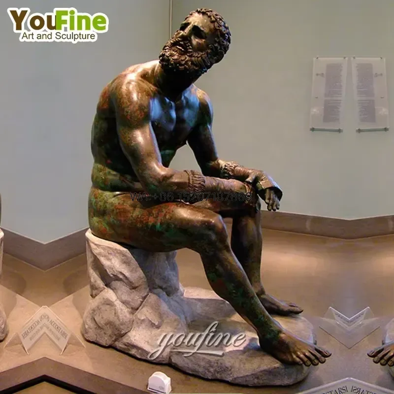 Wmwmnu for Famous Roman Son of Zeus Bronze Statue Home Decor Classical Mythology Figure Art Sculpture Gift