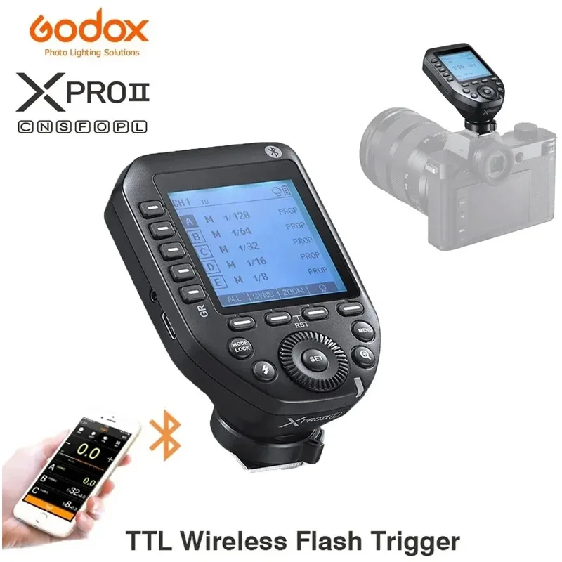 

Godox XPROII Flash Trigger XPROII-C XPROII-N XPROII-S XPROII-F TTL 1/8000s HSS LCD Screen for Canon Nikon Sony Fuji Leica Camera