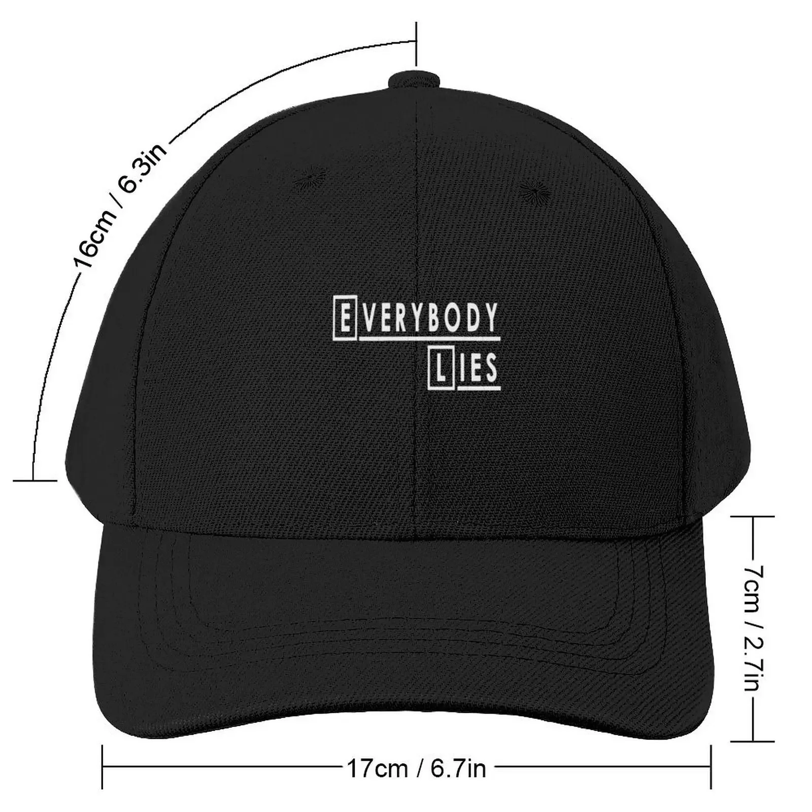 Everybody Lies - House Baseball Cap Custom Cap Mountaineering hiking hat fishing hat Man Women's