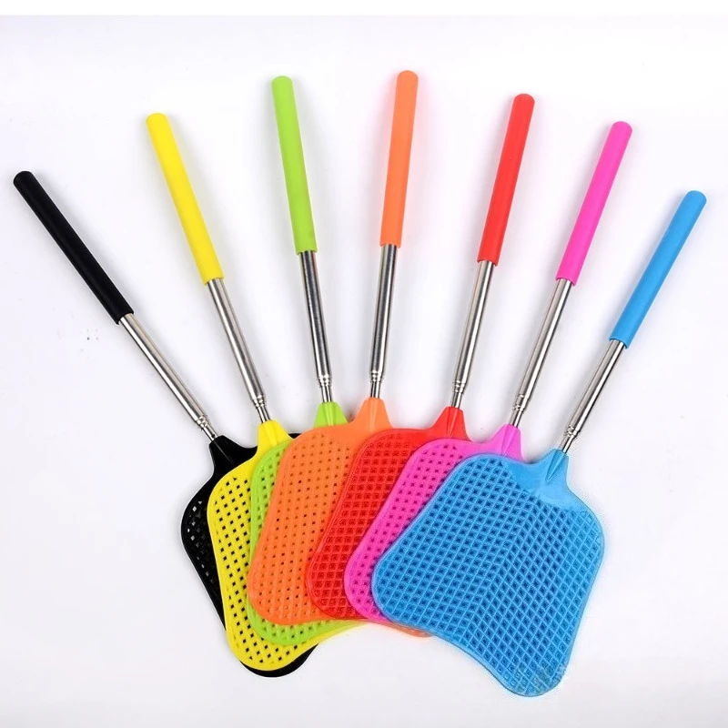 Retractable Plastic Fly Swatter Telescopic Mosquito Killer for Controlling Mosquitoes Flies and Insects Lightweight Easy to Use