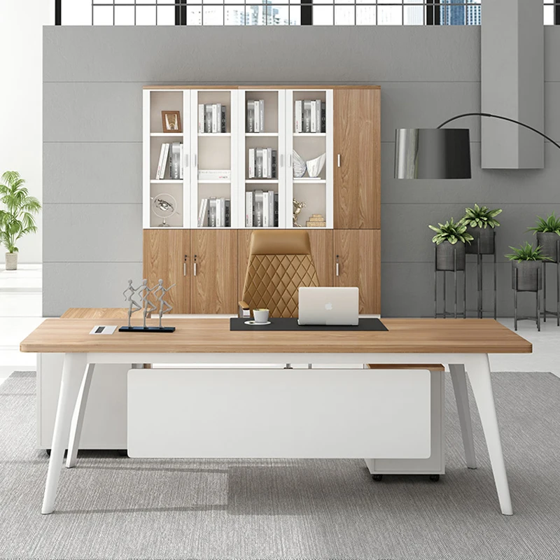 Drawers Standing Office Desk Writing Modern Desktop Workbench Office Desk Meeting Scrivanie Per Computer Luxury Furniture