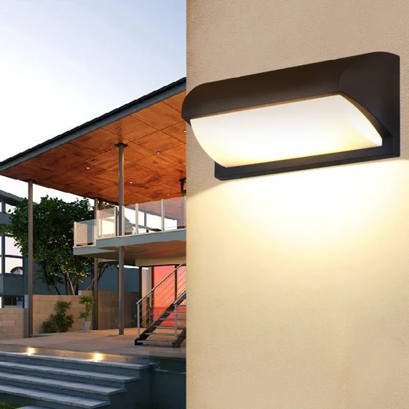 Outdoor Porch Light IP65 Waterproof LED Wall Lights Patio Home Decoration Outdoor Lighting 85-265V DC Wiring Wall Lamp