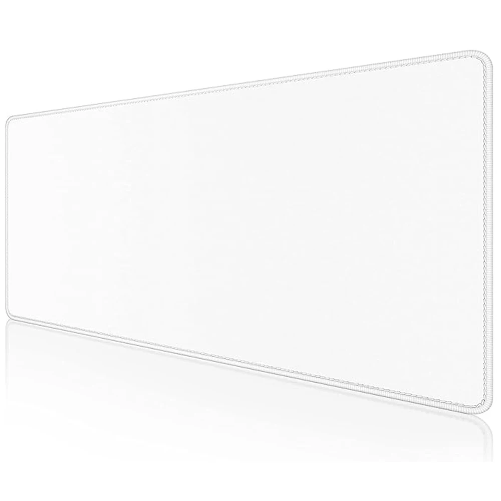 Large Mouse Pad Lvory White Extended Gaming Pad with Stitched Edges Desk Pads Non-Slip Base Computer Keyboard Big Mat for Laptop