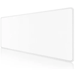 Large Mouse Pad Lvory White Extended Gaming Pad with Stitched Edges Desk Pads Non-Slip Base Computer Keyboard Big Mat for Laptop