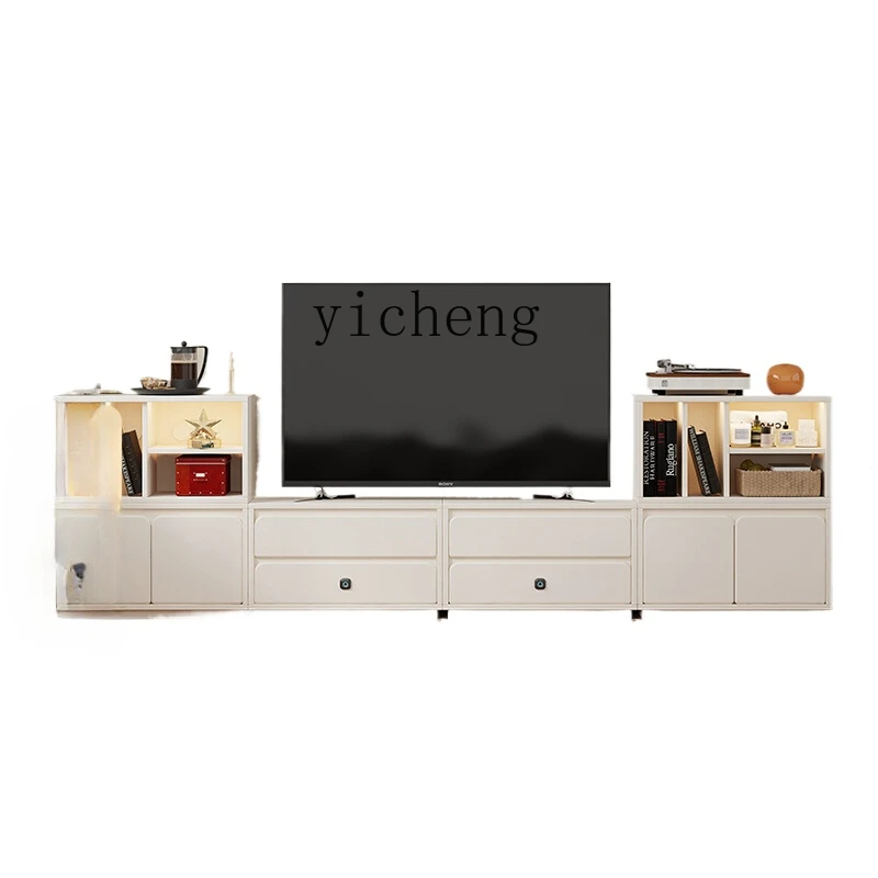 

ZK solid wood TV cabinet floor-to-ceiling living room module combination cabinet TV storage integrated bookcase