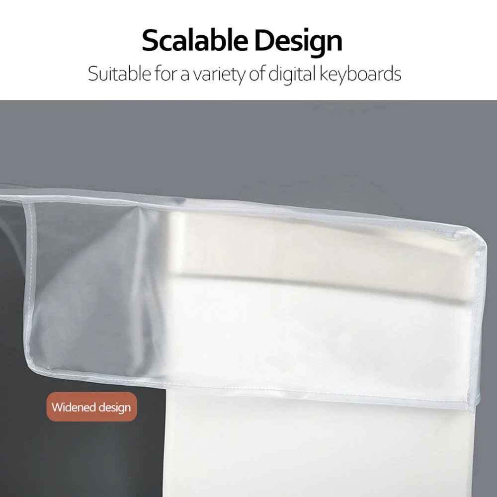 غطاء لوحة مفاتيح البيانو المقاوم للغبار، غطاء بيانو رملي شفاف، لوحة مفاتيح البيانو الرقمية، غطاء مقاوم للغبار ومقاوم للماء