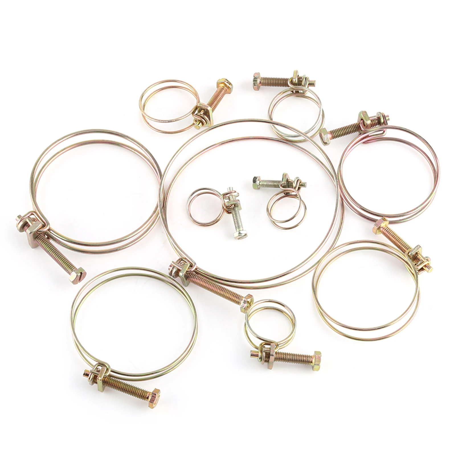 Adjustable Double Wire Water Hose Barb Clamp Pipe Clip Hoop Plumbing Fastener Hose Clamp Hose Fastener Pipe Clip Tube Clip