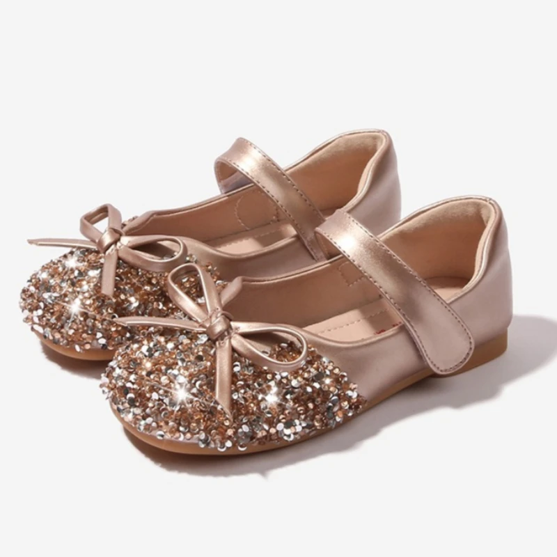 

Fashionable Girl Princess Shoe2026 New French Child Soft Single Shoe Light Luxury Rhinestone Sequins Girl Party Performance Shoe