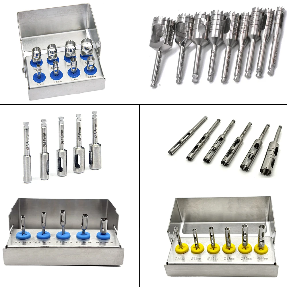 

Long Dental Implant Trephine Bur Set for Surgical Tissue Punching Precision Professional Dentistry Instruments