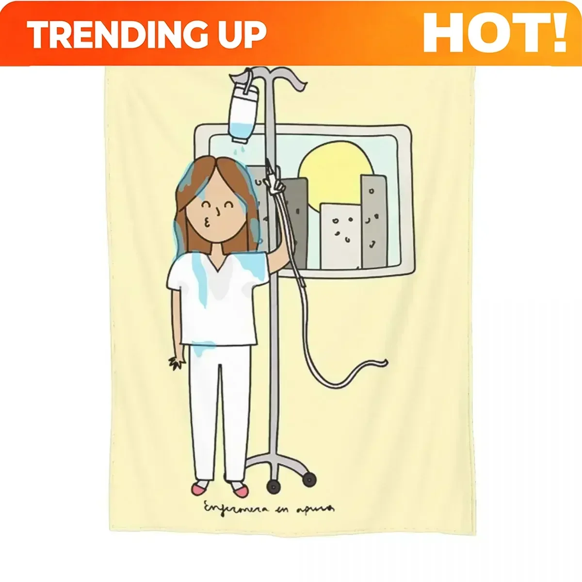 Customization Doctor Nurse Blanket Enfermera En Apuros Merch Print Sofa Throw Blanket Relax Lightweight Thin For Outdoor Bedding