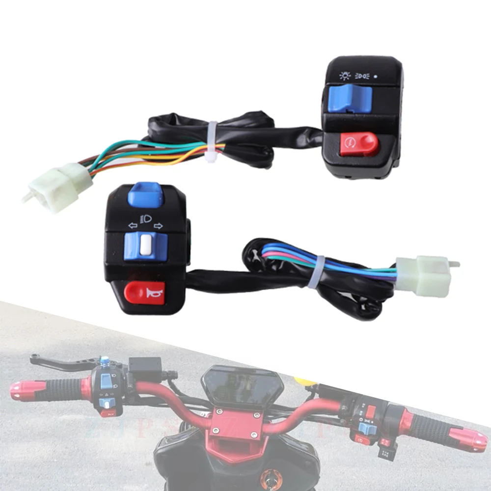 

Motorcycle Handlebar Switch Assembly Horn Button Turn Signal Button Switch Control for GY6 50cc 125cc 150c Scooter Electric Bike