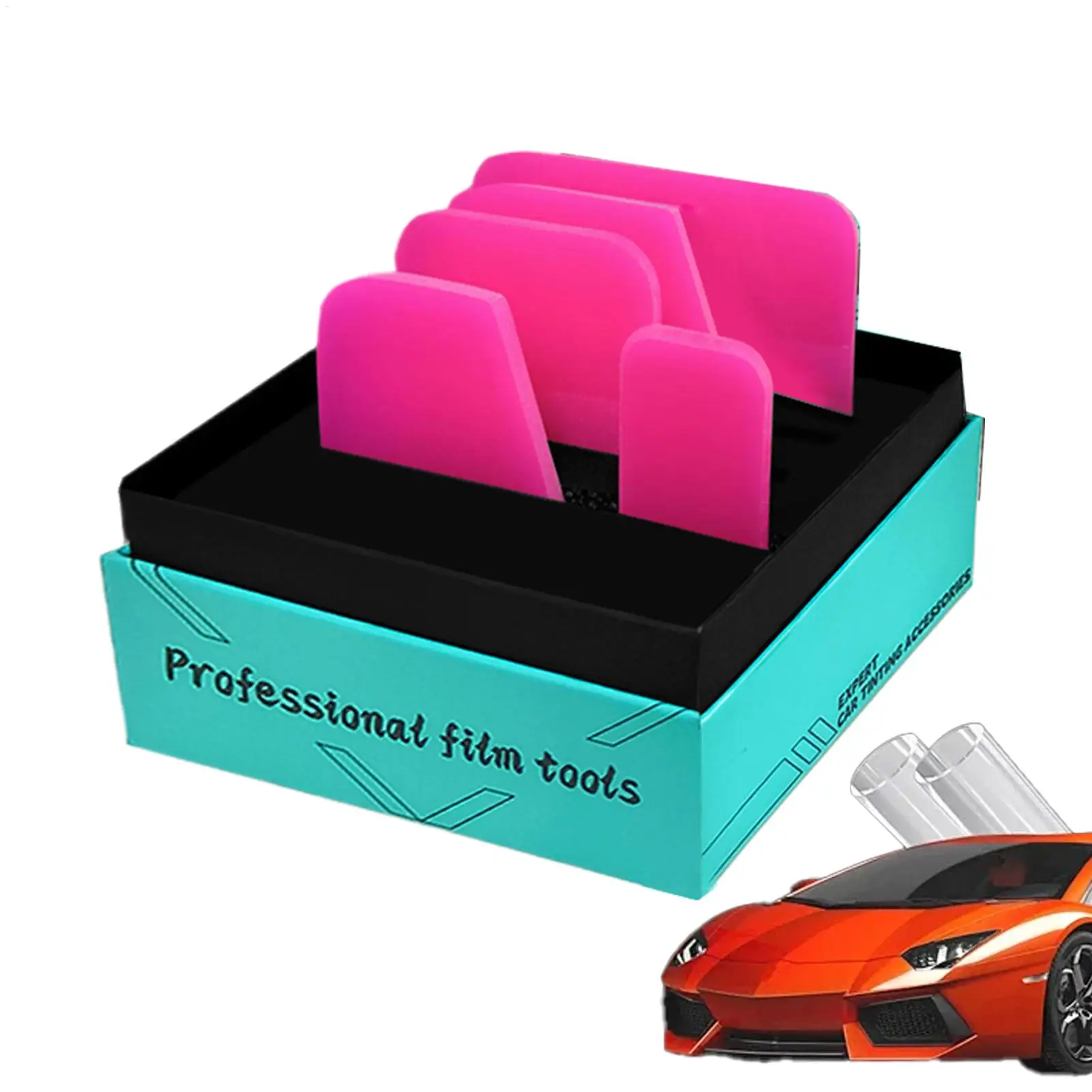

Window Film Squeegee Car Wrapping Installation Set 5 Pieces Window Tint Detailing Tool For Car Truck Motorcycle Commercial