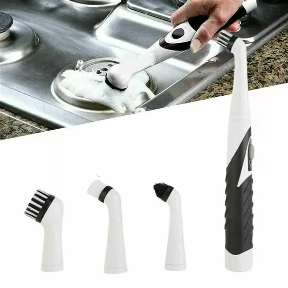 Multifunctional 4PCS Soft Bristle Scrubber Cleaning Brushes for Bathroom Kitchen Tile Gap Corner Household