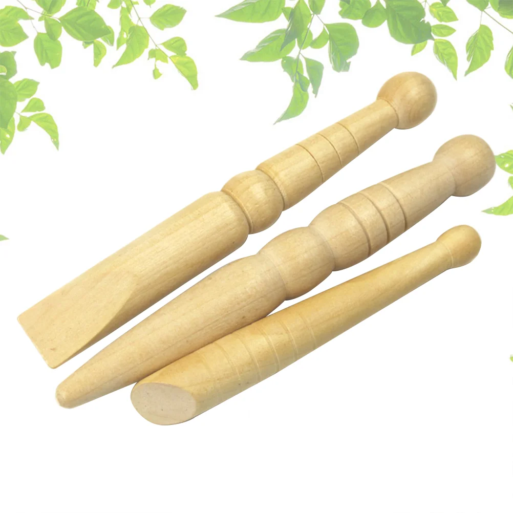 3Pc Wooden Foot Roller Massage Stick Natural Pain Relief for Plantar Fasciitis Heel Arch Pain Stimulates Circulation